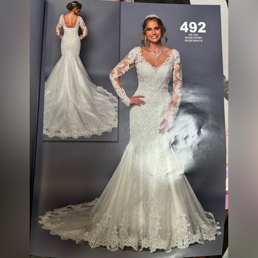 Wedding Mermaid Dress with Appliques - Picture 1 of 4